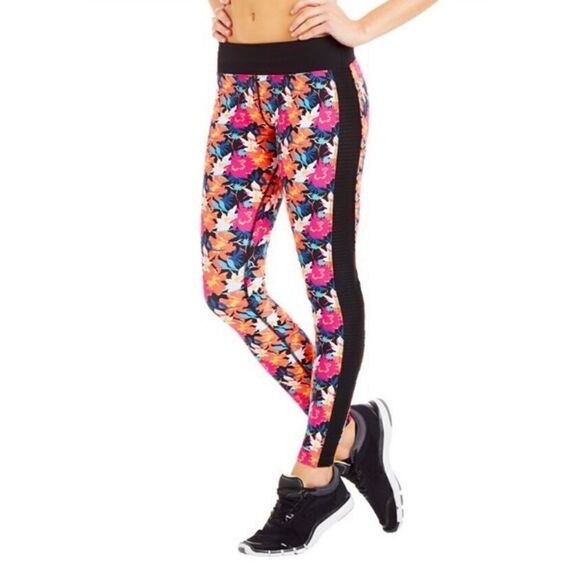 LORNA Jane Prom Queen Print Floral Full Length Leggings Size Medium - Picture 1 of 9